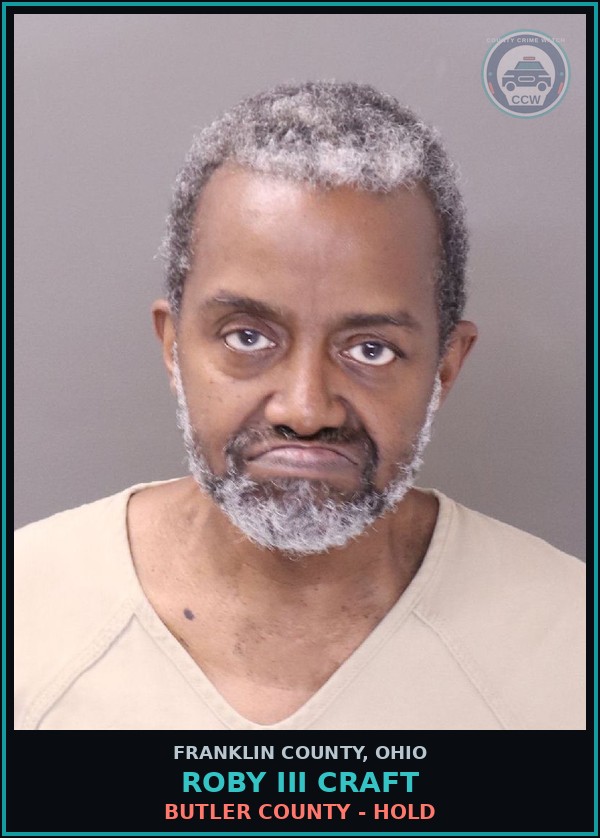 Booking mugshot of Roby Iii Craft in Franklin County