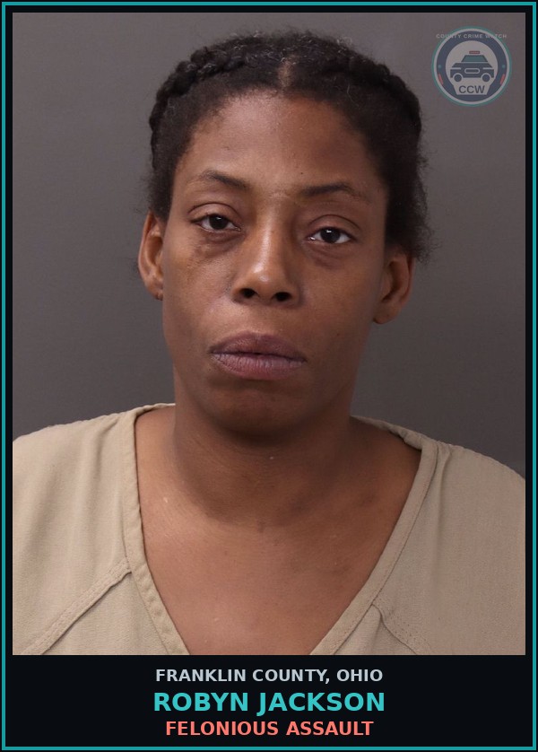 Booking mugshot of Robyn Jackson in Franklin County
