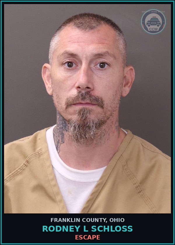 Booking mugshot of Rodney L Schloss in Franklin County