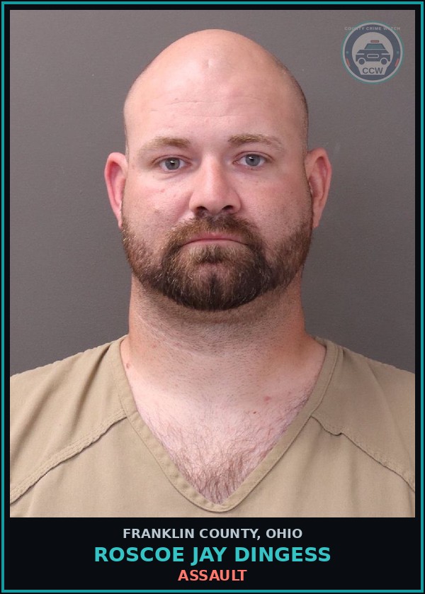 Booking mugshot of Roscoe Jay Dingess in Franklin County