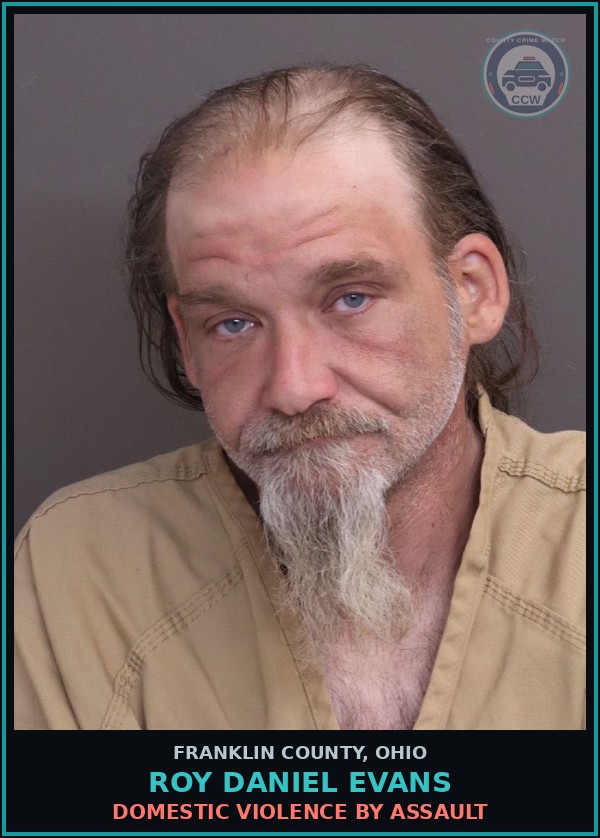 Booking mugshot of Roy Daniel Evans in Franklin County