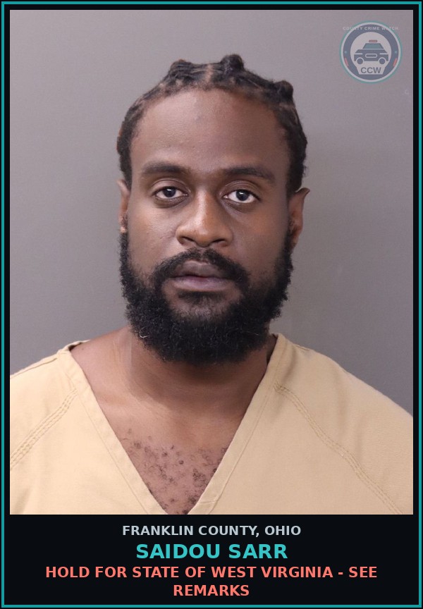 Booking mugshot of Saidou Sarr in Franklin County