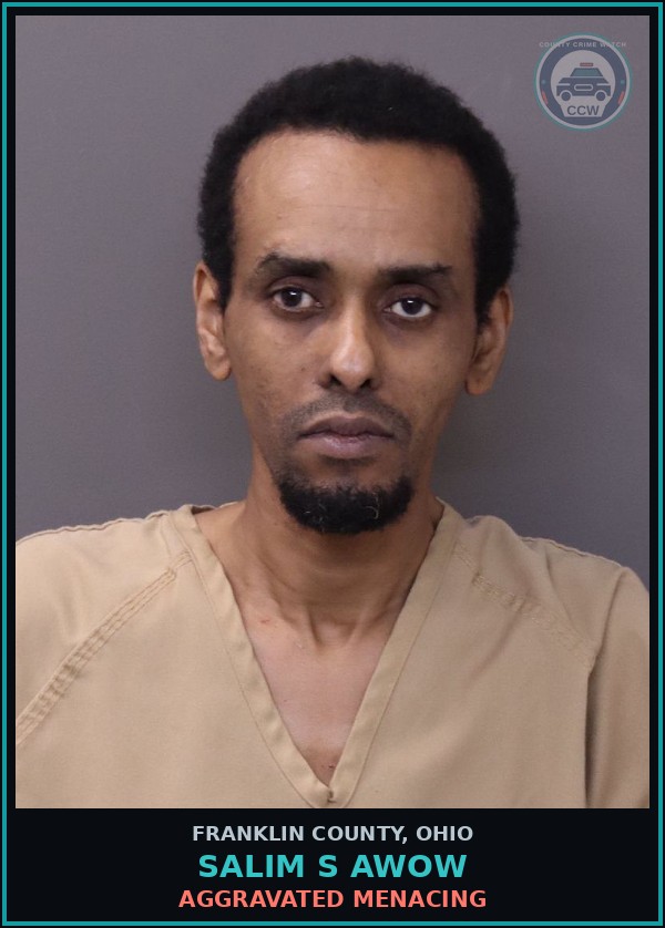 Booking mugshot of Salim S Awow in Franklin County