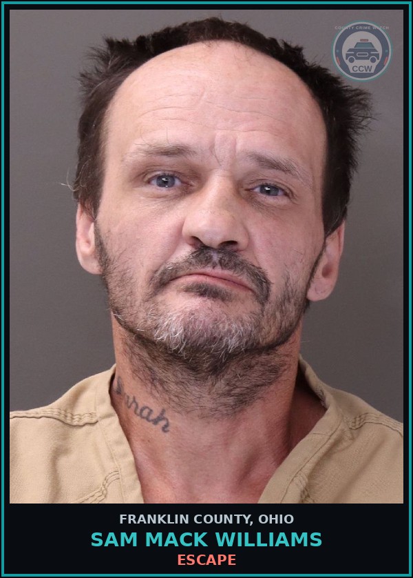 Booking mugshot of Sam Mack Williams in Franklin County