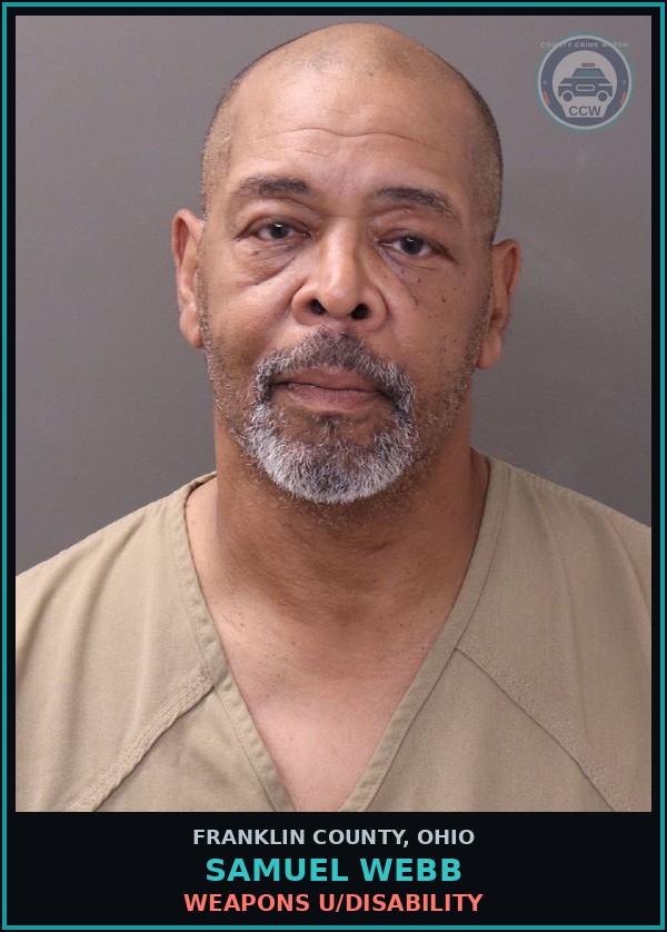 Booking mugshot of Samuel Webb in Franklin County