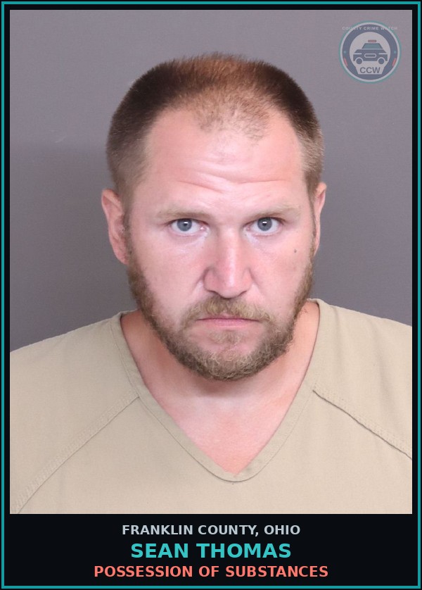 Booking mugshot of Sean Thomas in Franklin County