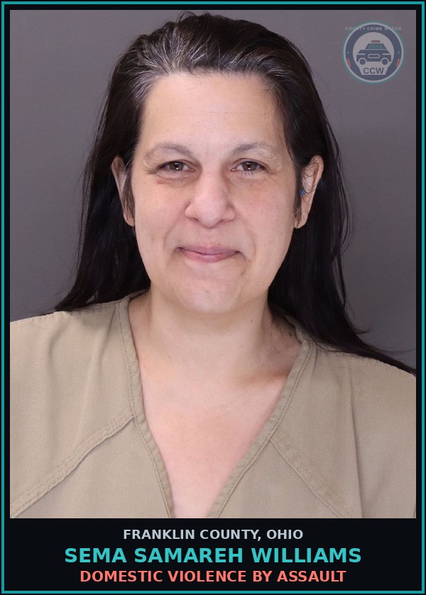 Booking mugshot of Sema Samareh Williams in Franklin County
