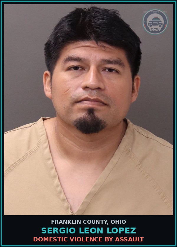Booking mugshot of Sergio Leon Lopez in Franklin County