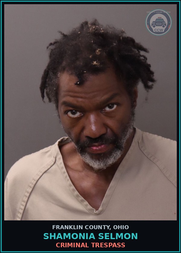 Booking mugshot of Shamonia Selmon in Franklin County