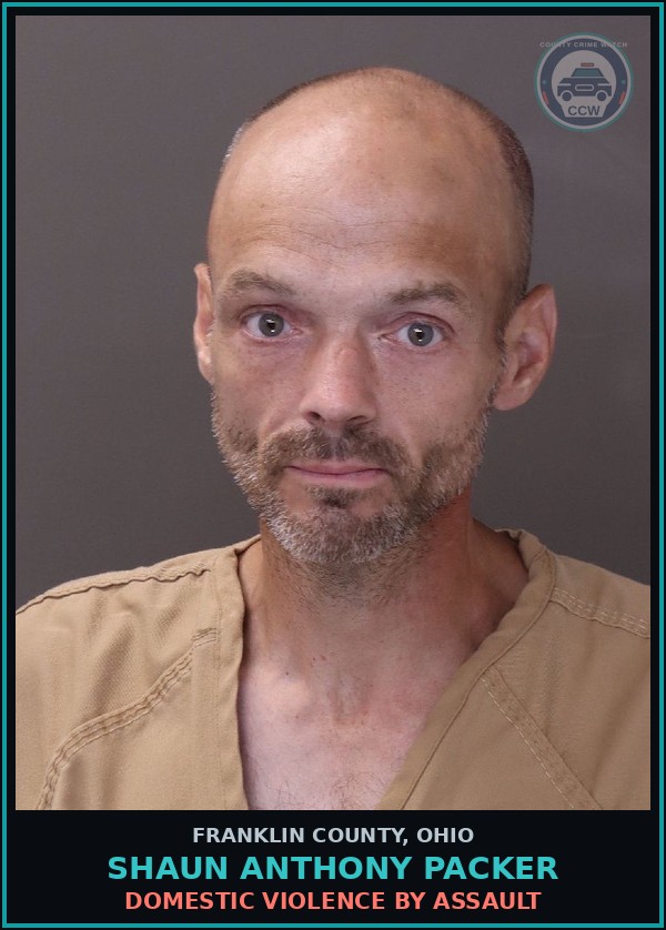 Booking mugshot of Shaun Anthony Packer in Franklin County