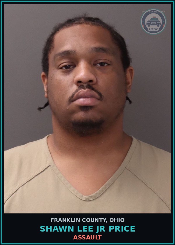 Booking mugshot of Shawn Lee Jr Price in Franklin County