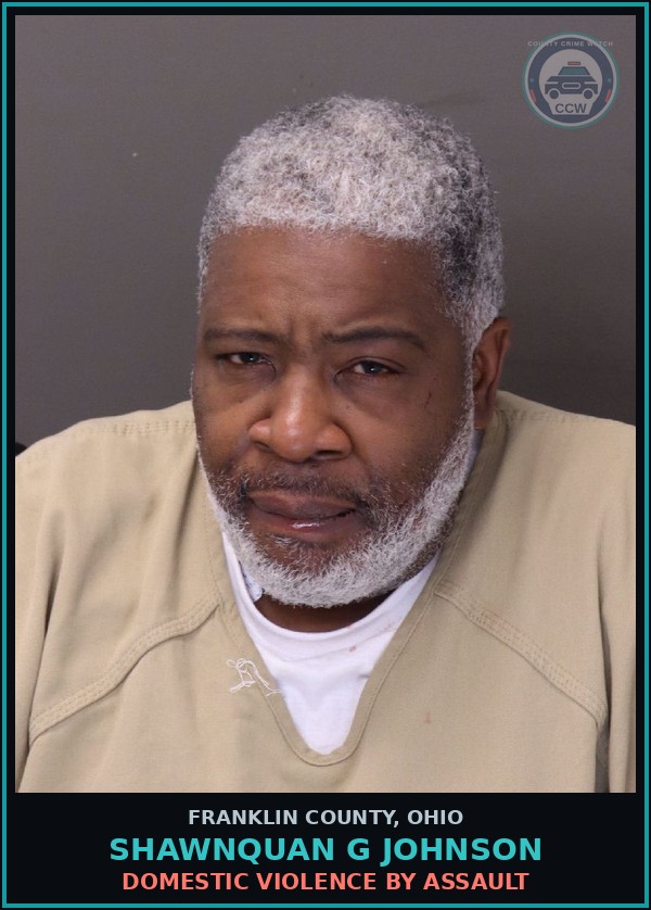 Booking mugshot of Shawnquan G Johnson in Franklin County