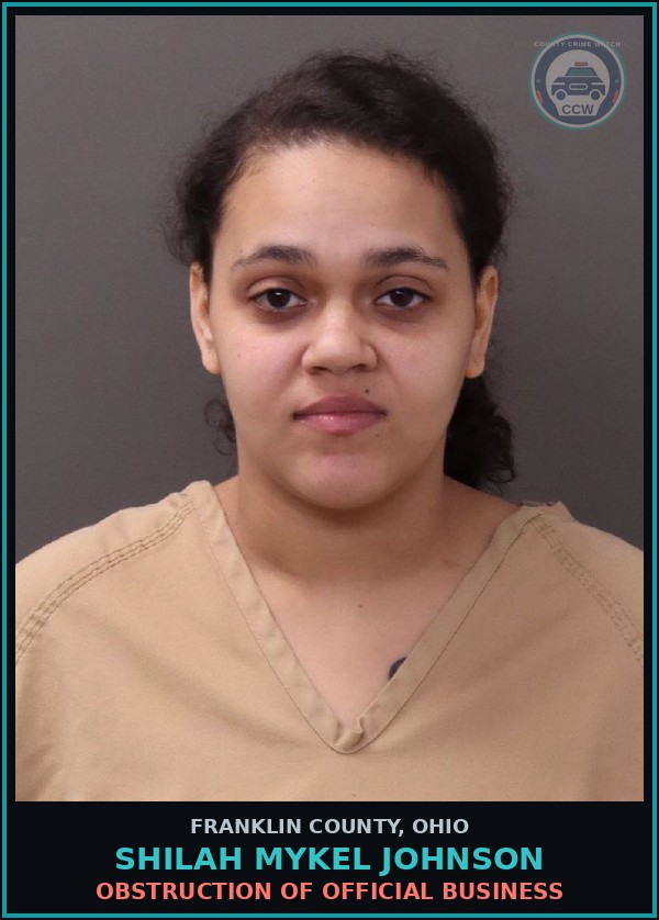 Booking mugshot of Shilah Mykel Johnson in Franklin County