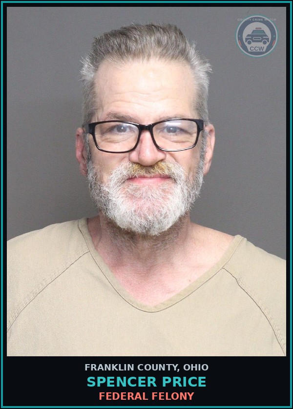 Booking mugshot of Spencer Price in Franklin County