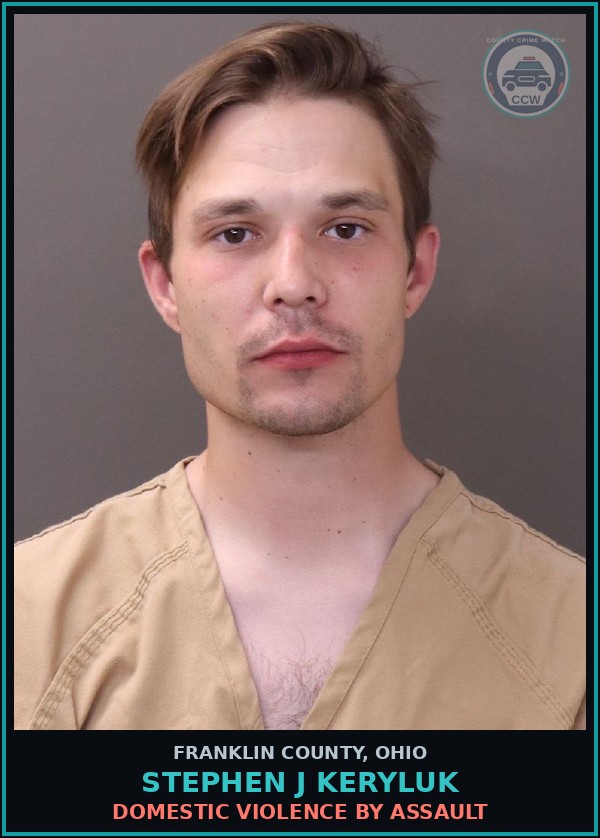 Booking mugshot of Stephen J Keryluk in Franklin County