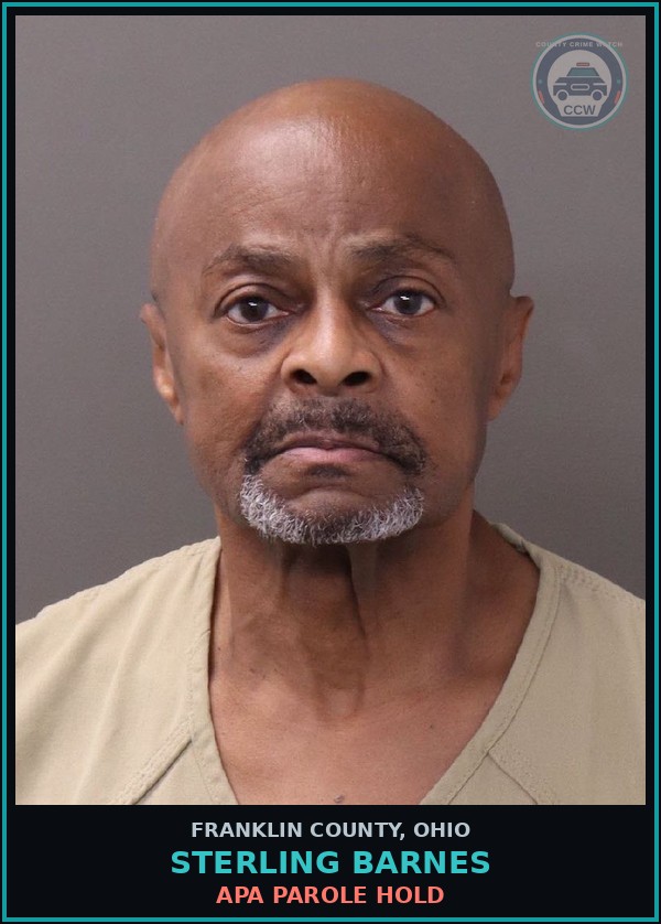 Booking mugshot of Sterling Barnes in Franklin County