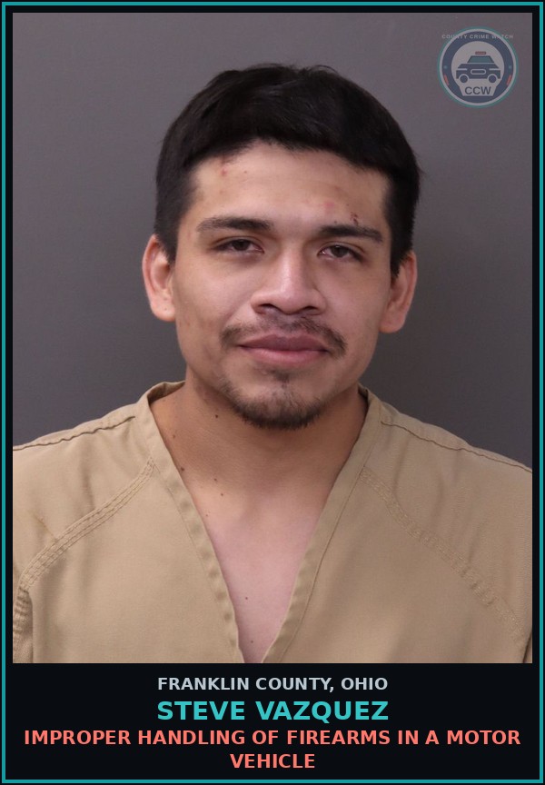 Booking mugshot of Steve Vazquez in Franklin County