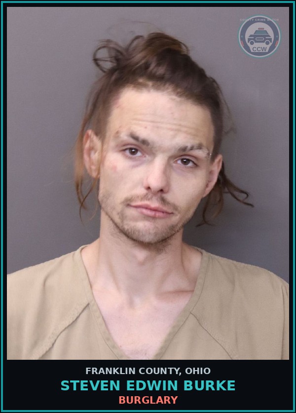 Booking mugshot of Steven Edwin Burke in Franklin County