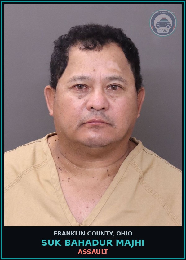 Booking mugshot of Suk Bahadur Majhi in Franklin County