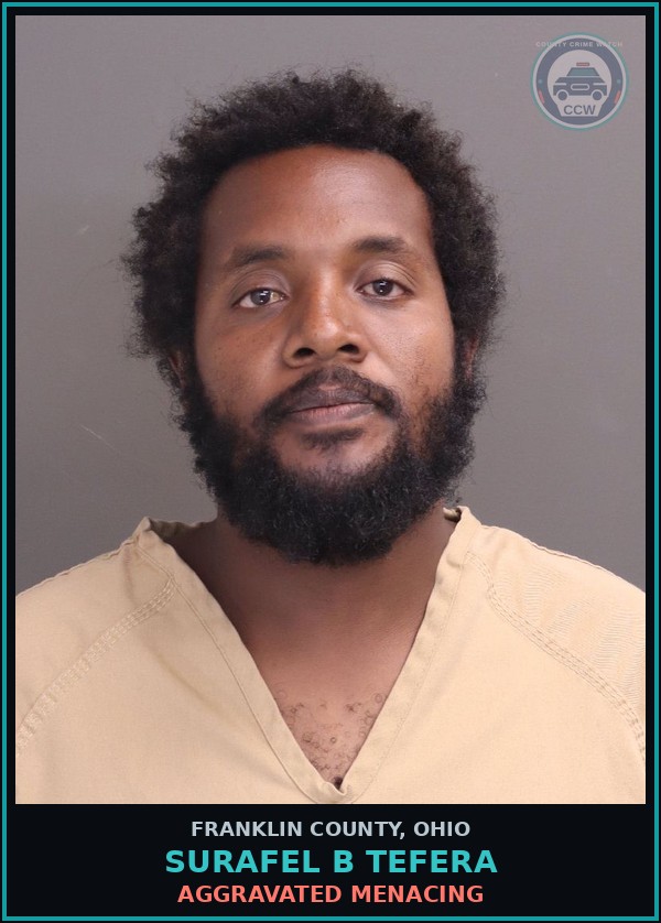 Booking mugshot of Surafel B Tefera in Franklin County
