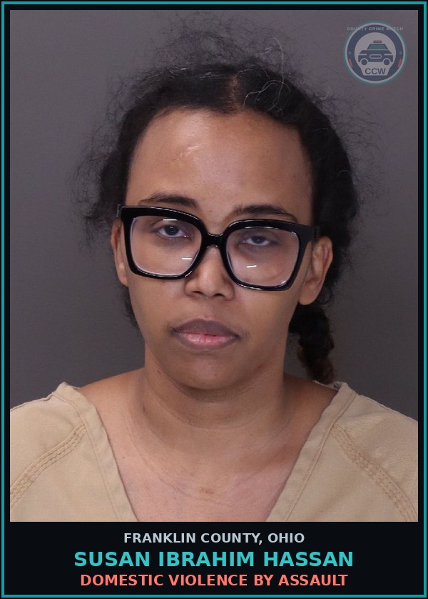 Booking mugshot of Susan Ibrahim Hassan in Franklin County