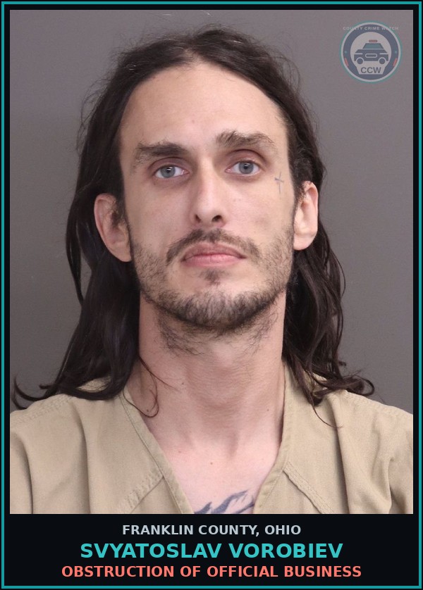 Booking mugshot of Svyatoslav Vorobiev in Franklin County