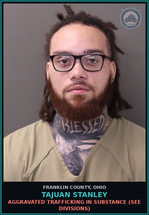Booking mugshot of Tajuan Stanley in Franklin County