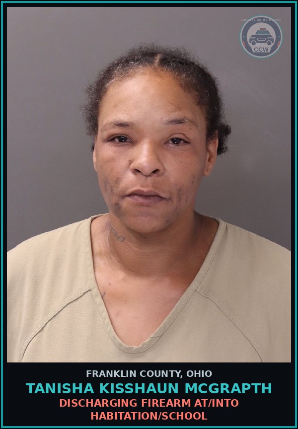Booking mugshot of Tanisha Kisshaun Mcgrapth in Franklin County