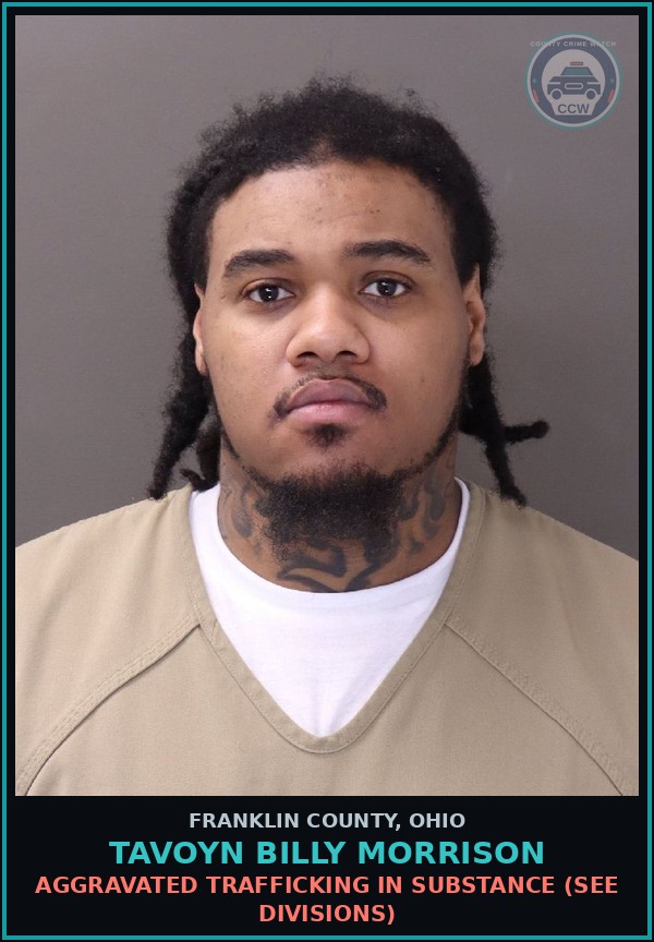 Booking mugshot of Tavoyn Billy Morrison in Franklin County