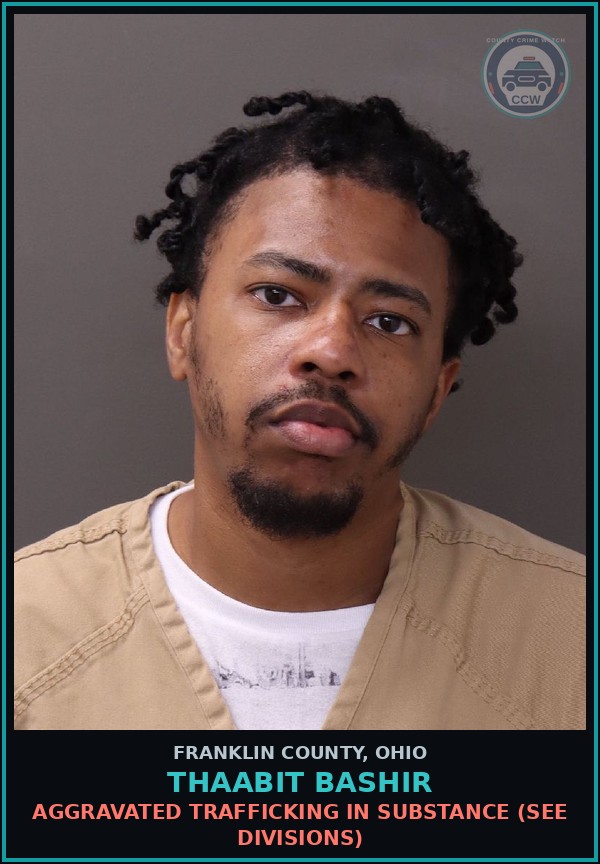 Booking mugshot of Thaabit Bashir in Franklin County