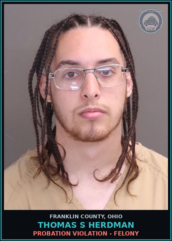 Booking mugshot of Thomas S Herdman in Franklin County