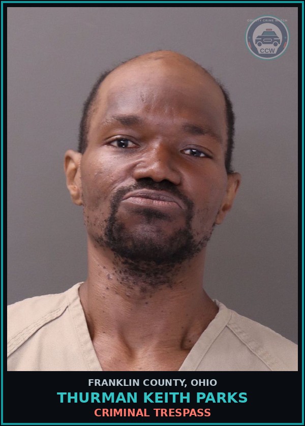 Booking mugshot of Thurman Keith Parks in Franklin County