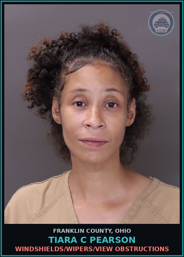 Booking mugshot of Tiara C Pearson in Franklin County