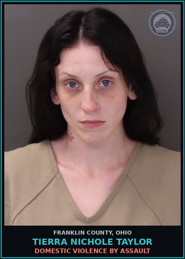 Booking mugshot of Tierra Nichole Taylor in Franklin County