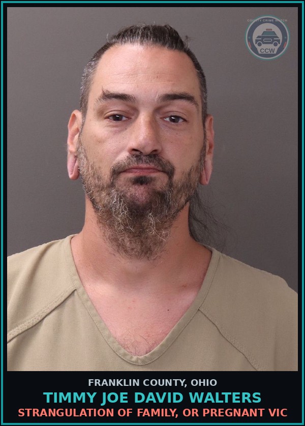 Booking mugshot of Timmy Joe David Walters in Franklin County