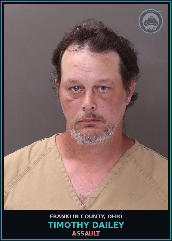 Booking mugshot of Timothy Dailey in Franklin County