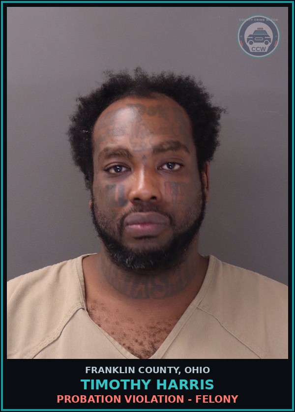 Booking mugshot of Timothy Harris in Franklin County