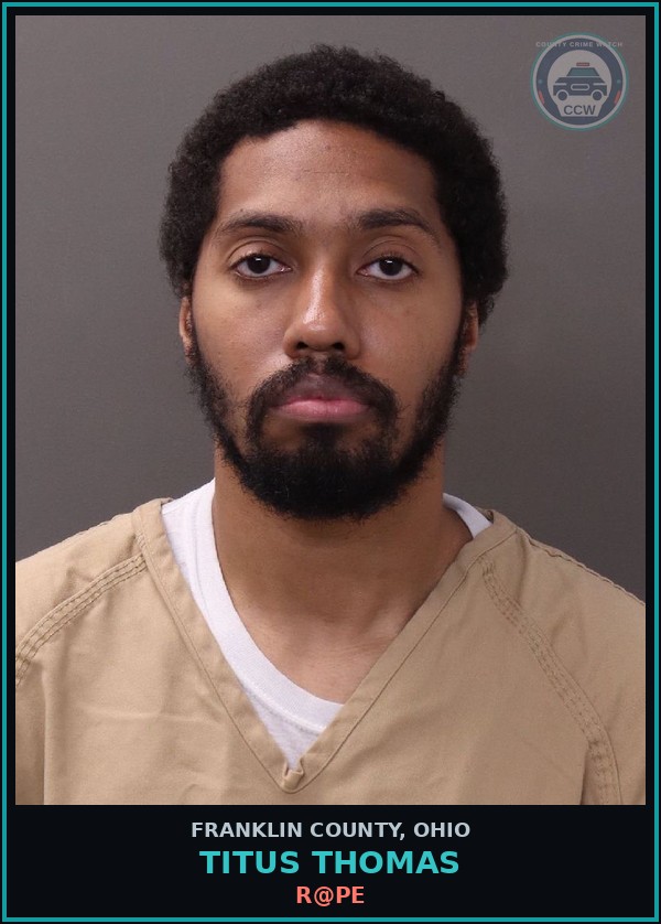 Booking mugshot of Titus Thomas in Franklin County