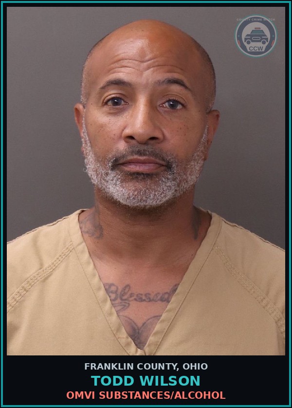 Booking mugshot of Todd Wilson in Franklin County