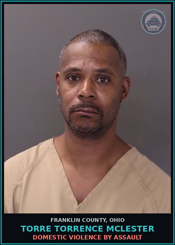 Booking mugshot of Torre Torrence Mclester in Franklin County
