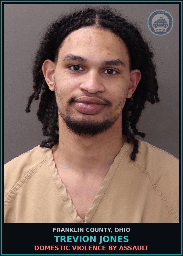 Booking mugshot of Trevion Jones in Franklin County