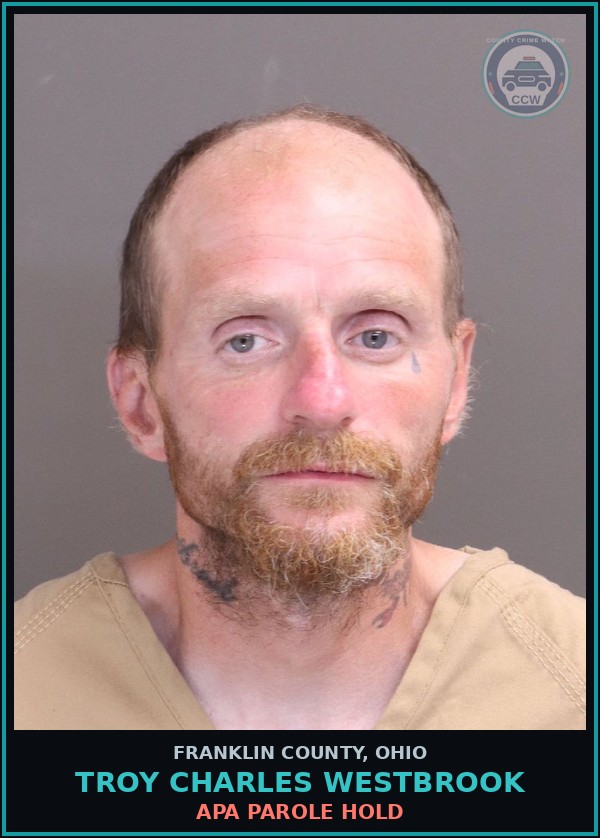 Booking mugshot of Troy Charles Westbrook in Franklin County