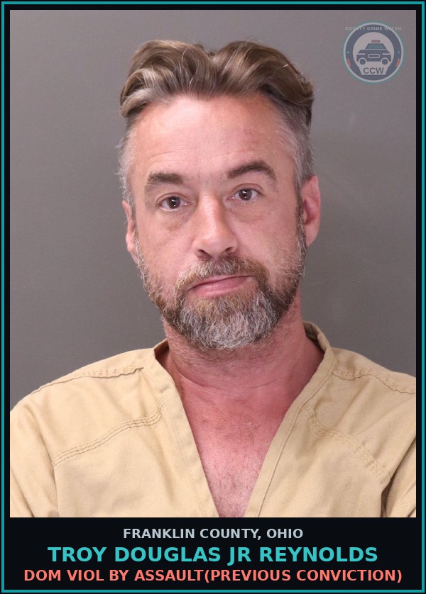 Booking mugshot of Troy Douglas Jr Reynolds in Franklin County