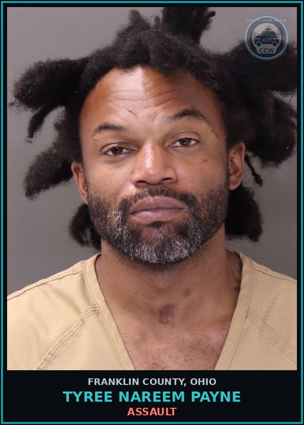 Booking mugshot of Tyree Nareem Payne in Franklin County