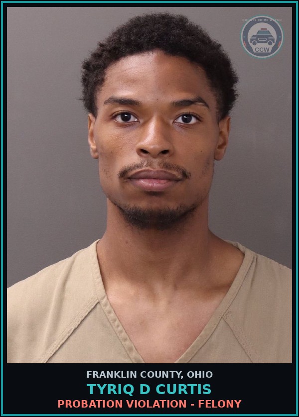 Booking mugshot of Tyriq D Curtis in Franklin County