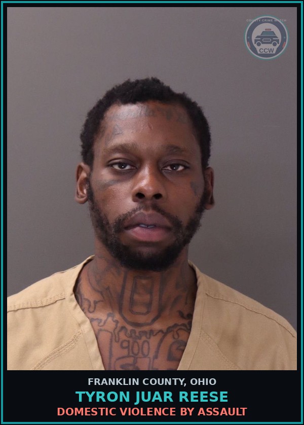 Booking mugshot of Tyron Juar Reese in Franklin County