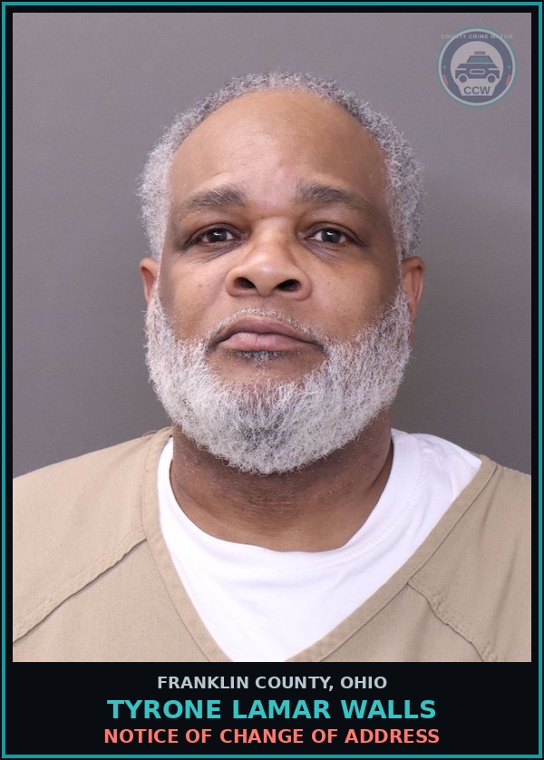 Booking mugshot of Tyrone Lamar Walls in Franklin County