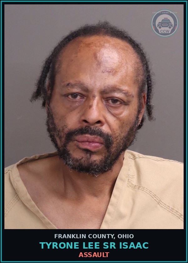 Booking mugshot of Tyrone Lee Sr Isaac in Franklin County