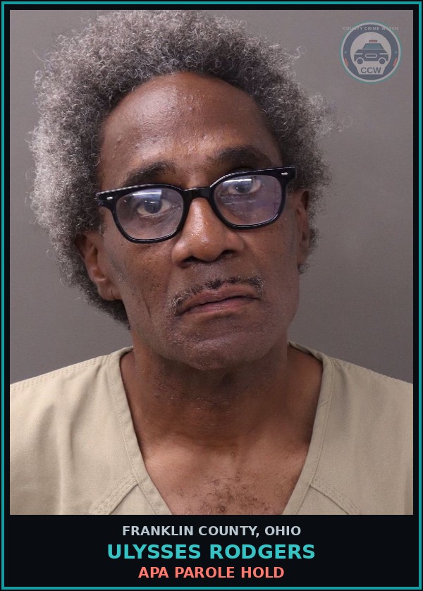 Booking mugshot of Ulysses Rodgers in Franklin County