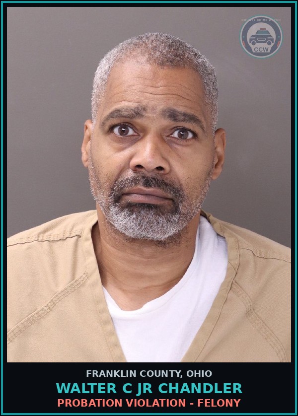 Booking mugshot of Walter C Jr Chandler in Franklin County